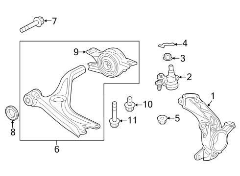 2024 Honda HR-V ARM, R- FR- (LOWER) Diagram for 51350-3W0-A00