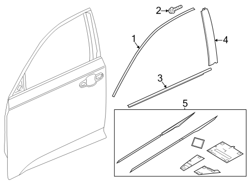 2024 Honda Accord MLDG, FR- R DOOR Diagram for 72410-30A-A01