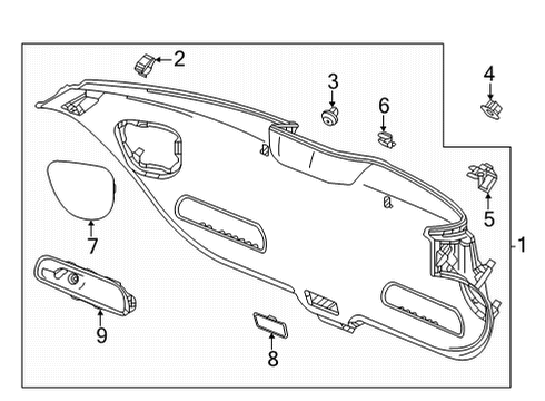 2023 Honda Civic Interior Trim - Lift Gate Diagram 1