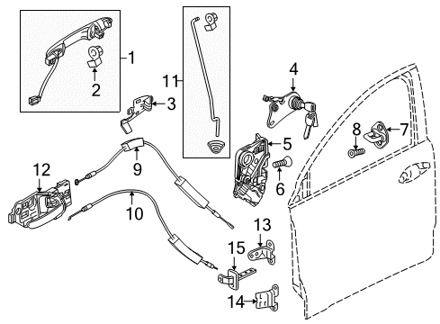 2022 Honda HR-V Front Door Diagram 3