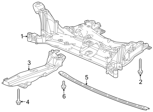 2023 Honda CR-V Hybrid Suspension Mounting - Front Diagram