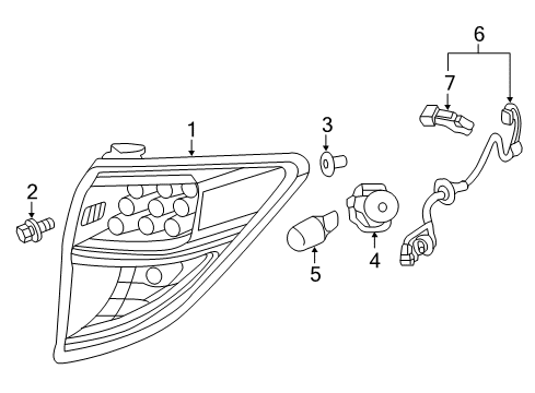 2022 Honda HR-V Tail Lamps Diagram