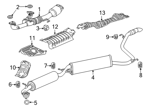 2023 Honda Odyssey Exhaust Components Diagram