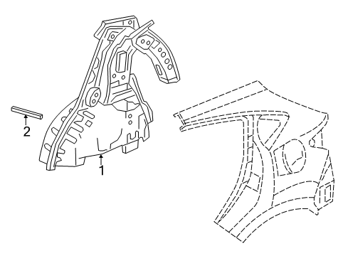 2022 Honda HR-V Inner Structure - Quarter Panel Diagram