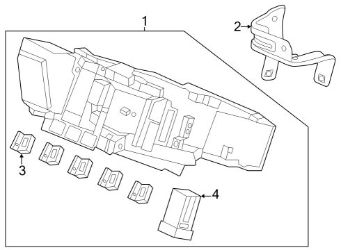 2024 Honda Pilot BOX ASSY-, FUSE Diagram for 38200-T91-A31