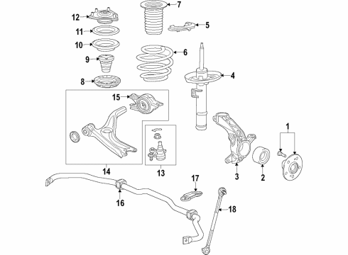 2020 Honda Civic RUB, FR- BUMP STOP Diagram for 51722-TBA-A04