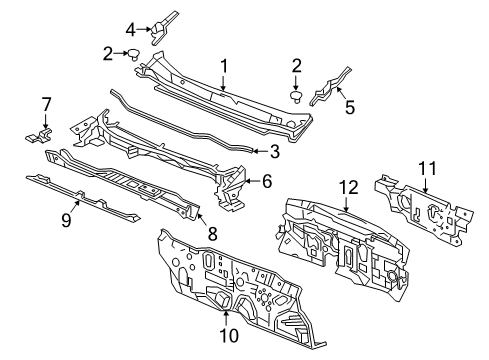 2022 Honda CR-V Hybrid Cowl Diagram