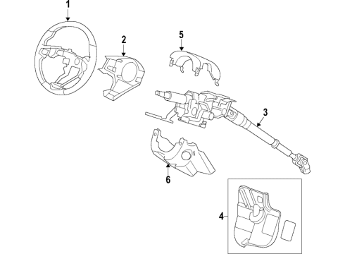 2022 Honda Insight Steering Column & Wheel, Steering Gear & Linkage Diagram 1