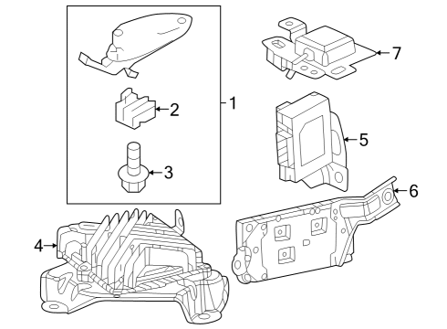 2024 Honda Pilot ANTENNA *NH797M* Diagram for 8A150-T90-A11ZE