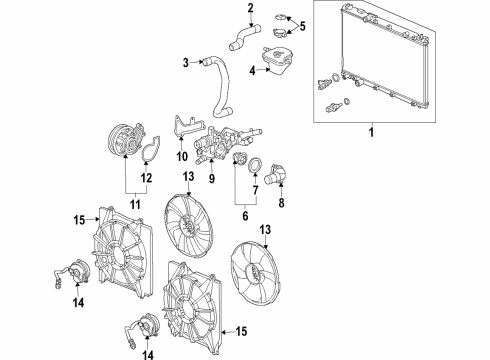 2022 Honda CR-V Hybrid Cooling System, Radiator, Water Pump, Cooling Fan Diagram 3