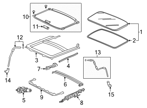 2022 Honda CR-V Hybrid Sunroof Diagram 2