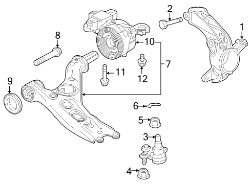 2024 Honda CR-V KNUCKLE, L- FR Diagram for 51216-3A0-A01