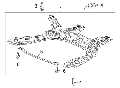 2022 Honda CR-V Hybrid Suspension Mounting - Front Diagram