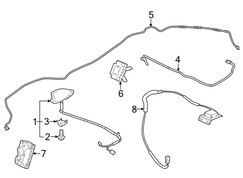 2023 Honda HR-V SUB-FEEDER, ANTENNA Diagram for 39156-3W0-A11