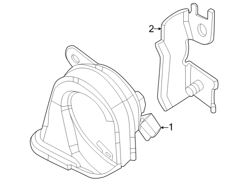 2024 Honda HR-V HORN ASSY- (HIGH) Diagram for 38150-3V0-A11