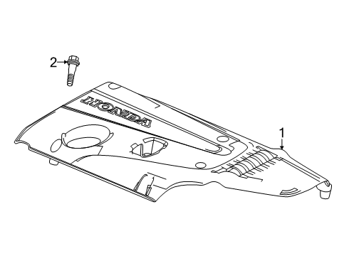 2017 Honda Civic COVER, ENGINE Diagram for 12500-5BF-A03