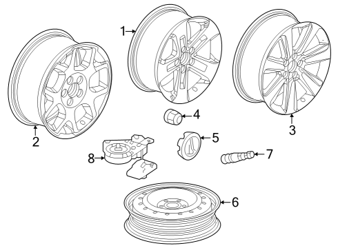 2023 Honda Pilot W-DISK (18X8J) Diagram for 42700-T90-A81