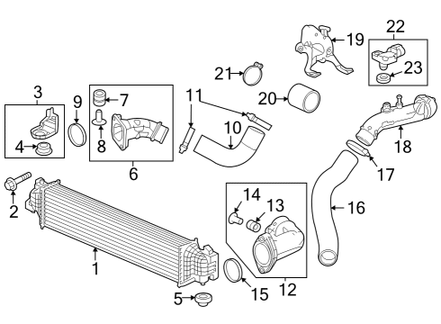 2023 Honda Civic INTERCOOLER Diagram for 19710-66V-A01