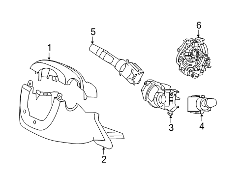 2022 Honda Insight Shroud, Switches & Levers Diagram