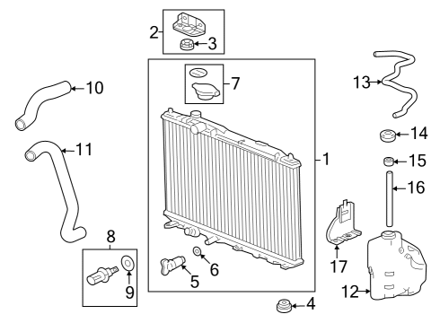 2024 Honda Accord W-RADIATOR COMP Diagram for 19010-64A-A01