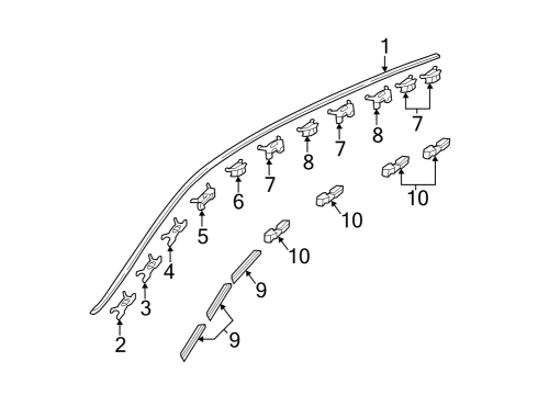 2023 Honda CR-V Hybrid Exterior Trim - Roof Diagram 2