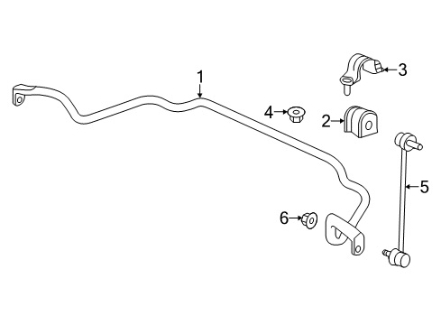 2024 Honda Odyssey Stabilizer Bar & Components - Front Diagram