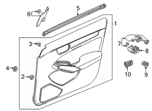 2023 Honda Civic LNG, L- FR- *R227L* Diagram for 83551-T20-A31ZB