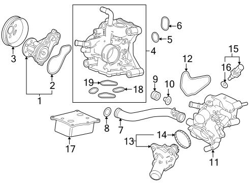 2023 Honda Civic WATER PUMP Diagram for 19200-66V-A01