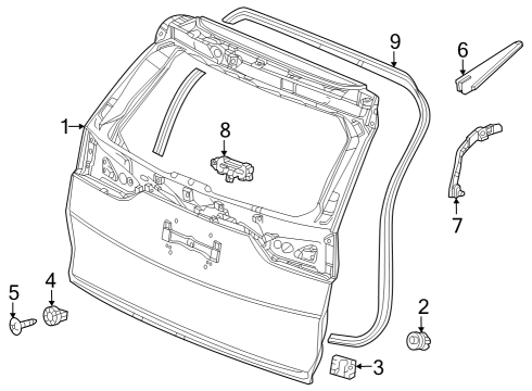 2023 Honda CR-V HINGE, R- TAILGATE Diagram for 68210-3A0-305