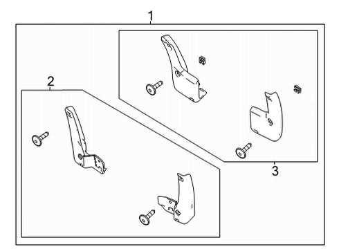 2022 Honda Civic SPLASH GUARD SET Diagram for 08P00-T47-100