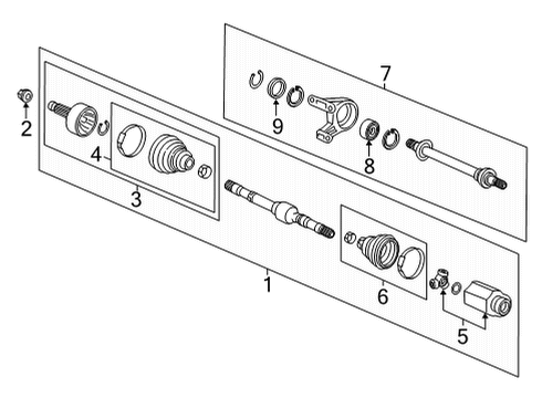 2022 Honda Civic DRIVESHAFT ASSY-, L Diagram for 44306-T39-A00