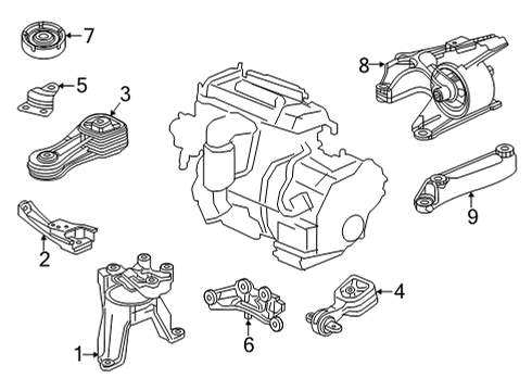 2022 Honda CR-V Hybrid Case & Related Parts Diagram 2