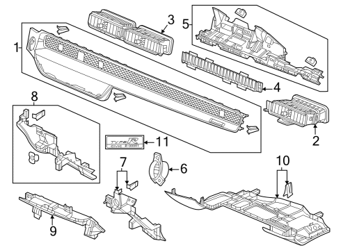 2023 Honda Civic DUMMY FIN Diagram for 77251-T20-A01