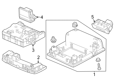 2024 Honda Accord Hybrid Overhead Console Diagram