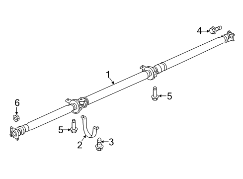 2023 Honda Ridgeline Drive Shaft - Rear Diagram