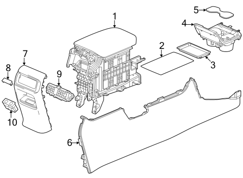 2024 Honda CR-V HOLDER, CUP *NH556L* Diagram for 83411-3A0-A01ZB