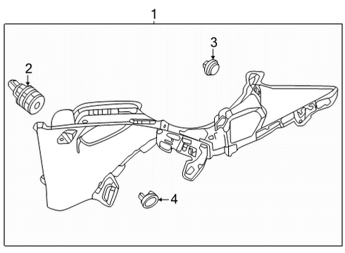 2022 Honda Civic Interior Trim - Quarter Panels Diagram 2