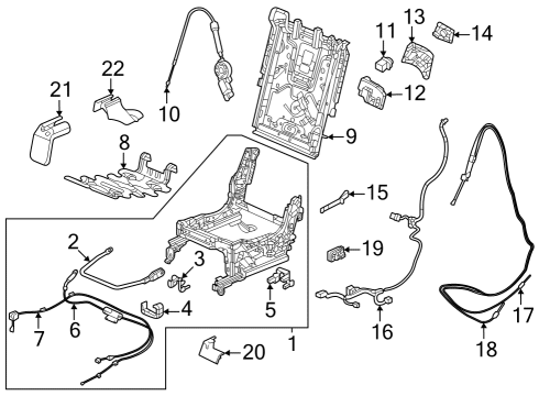 2023 Honda Pilot SW, L- *NH658L* Diagram for 81765-TZ5-A01ZA