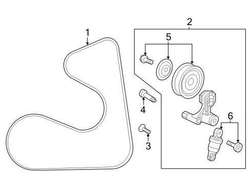 2023 Honda HR-V Belts & Pulleys Diagram