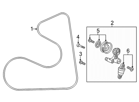 2023 Honda Civic Belts & Pulleys Diagram 5