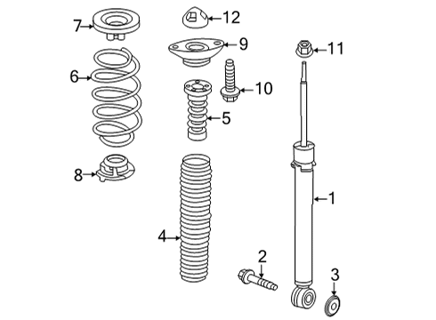 2022 Honda CR-V Hybrid Shocks & Components - Rear Diagram 3