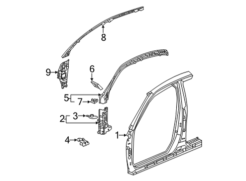 2023 Honda Civic PLR COMP R, FR Diagram for 64120-T20-305ZZ