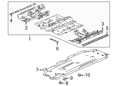 2022 Honda Accord Floor & Rails Diagram