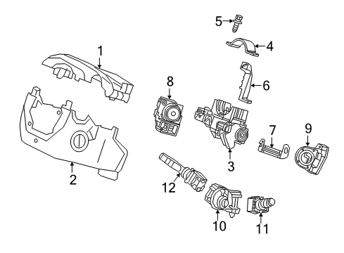 2022 Honda HR-V Shroud, Switches & Levers Diagram