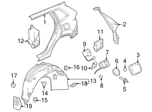 2023 Honda CR-V LID, FUEL FILLER Diagram for 63910-3A0-A00ZZ