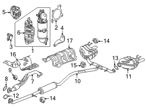 2022 Honda Civic Exhaust Components Diagram 1