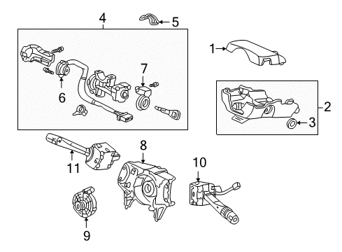 Cover Column *YR164L* Diagram for 77360-S0K-A01ZC