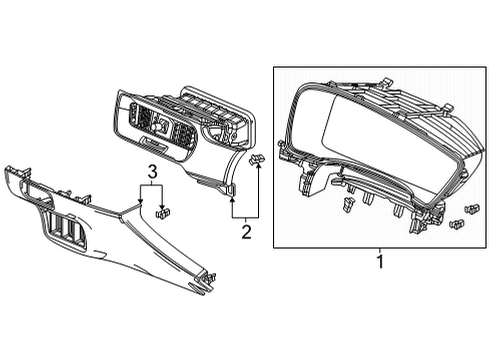 2023 Honda Civic Cluster & Switches, Instrument Panel Diagram 5