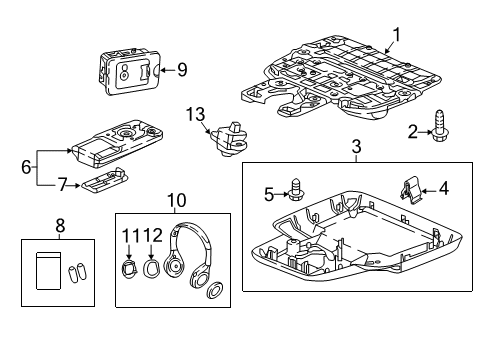 2023 Honda Odyssey Entertainment System Components Diagram