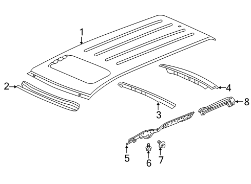 2024 Honda Odyssey Roof & Components Diagram 2